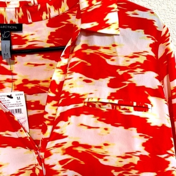 Collection P Orange Yellow 100% Silk Dress Size M - Picture 4 of 11